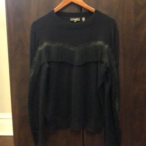 Ted Baker sweater with fun fringe trim.